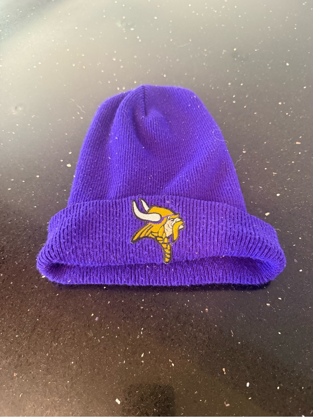 Minnesota Vikings Purple Knit Beanie with Embroidered Viking Logo